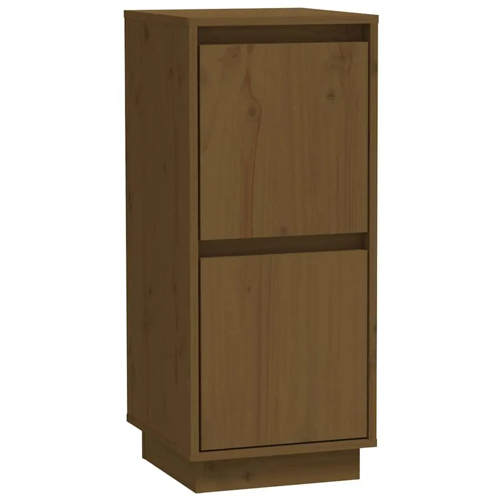 Wooden Sideboard Storage Cabinet 2 Door Brown Pine Wood Furniture