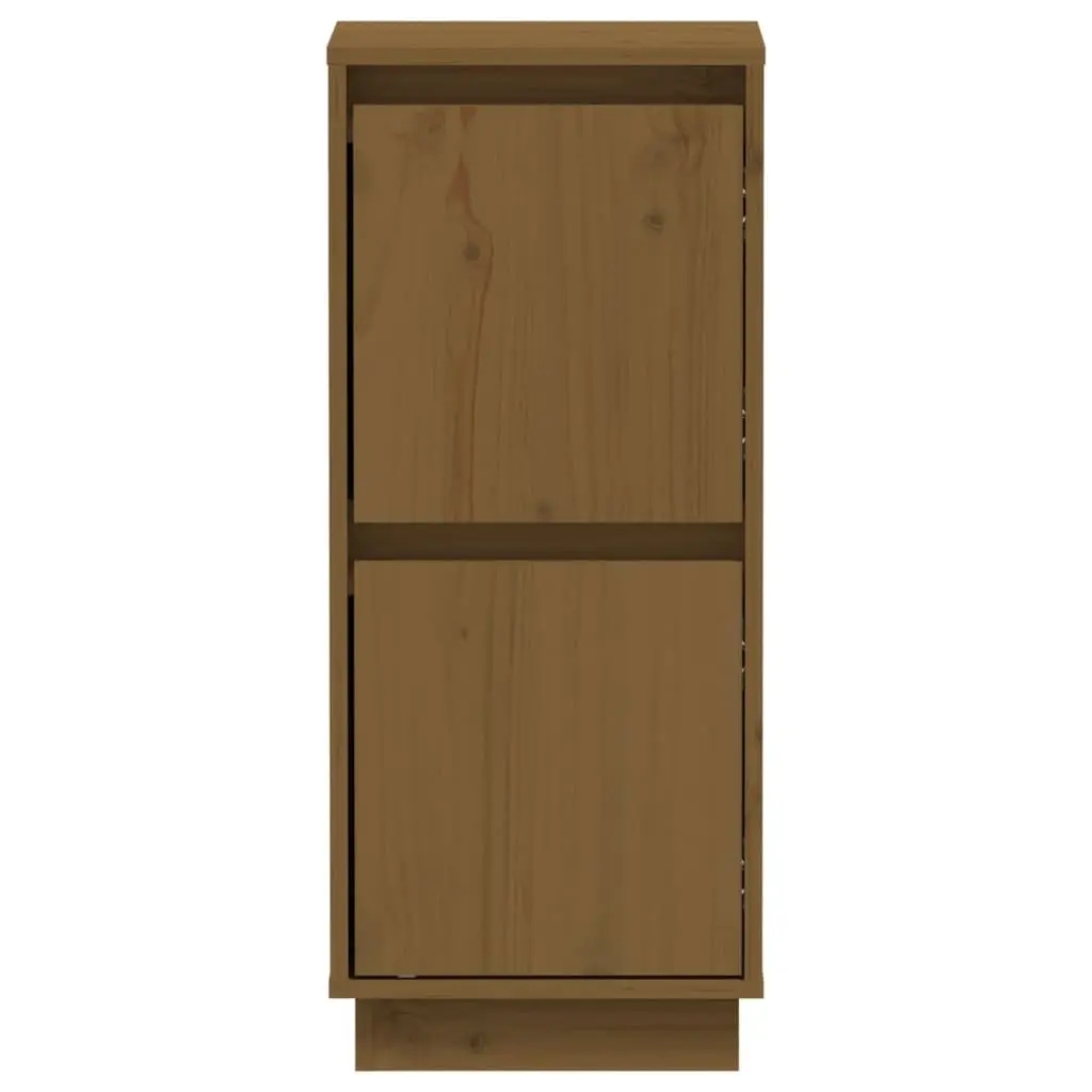 Wooden Sideboard Storage Cabinet 2 Door Brown Pine Wood Furniture