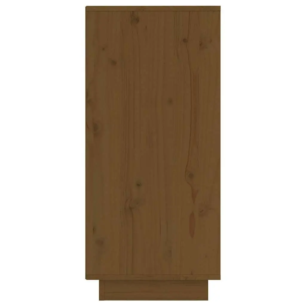 Honey Brown Solid Wood Sideboard Cabinet 2-Door Unit