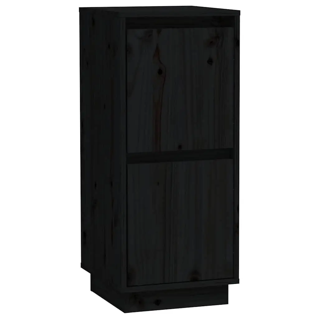 Black Solid Wood Pine Sideboards Set of 2