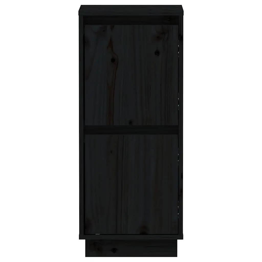 Black Solid Wood Pine Sideboards Set of 2