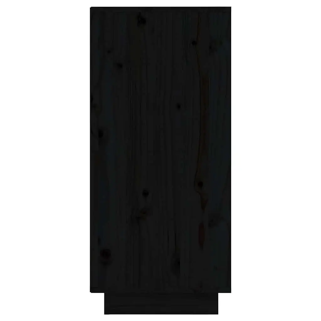 Black Solid Wood Pine Sideboards Set of 2