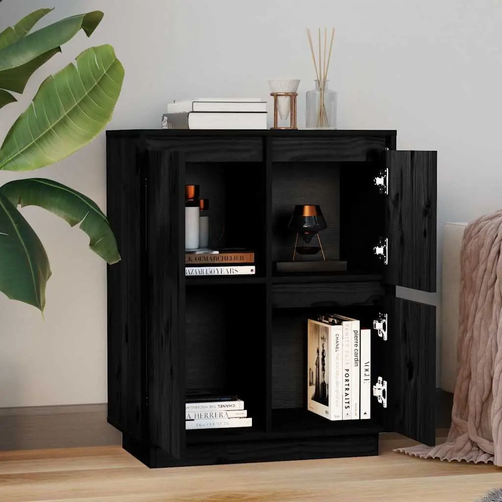 Black Sideboard Cabinet 60x34x75cm