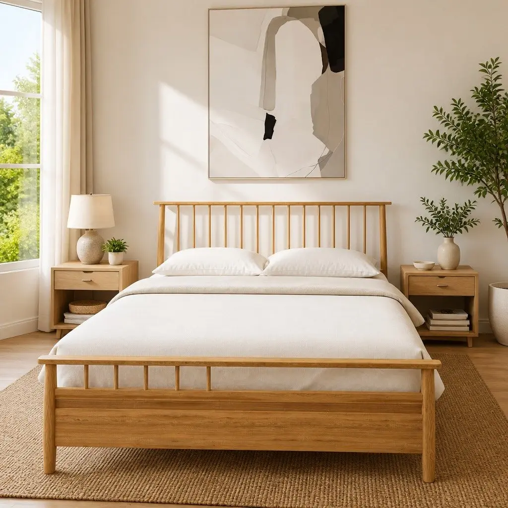 Bedside Cabinets White 35x34x32 cm Solid Pinewood 2 Piece Storage Nightstand