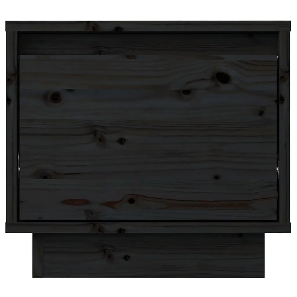 Bedside Cabinets Black 35x34x32 cm Solid Pinewood Storage Side Tables Nightstand