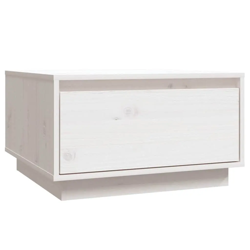 White Wooden Coffee Table with Storage Drawer
