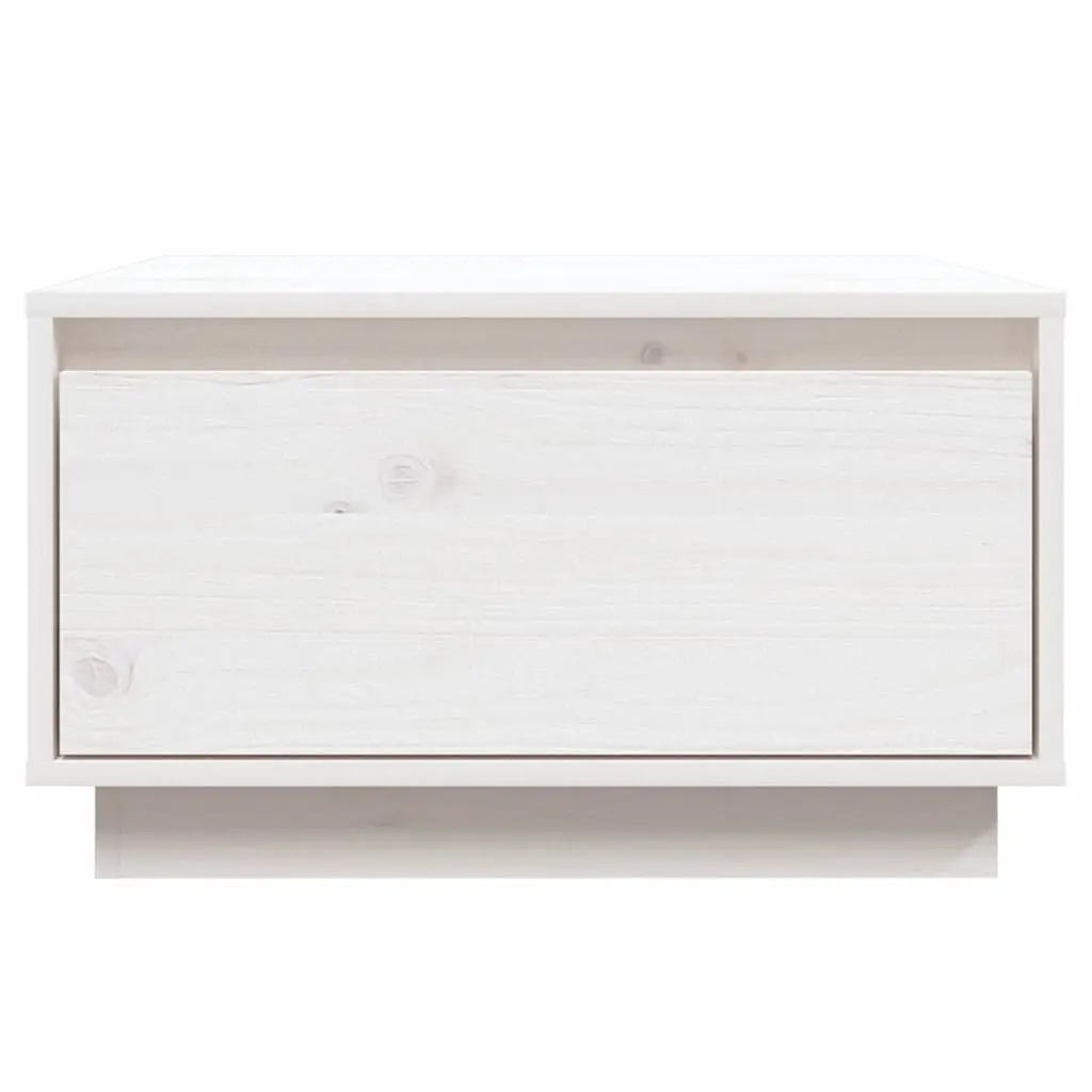 White Wooden Coffee Table with Storage Drawer