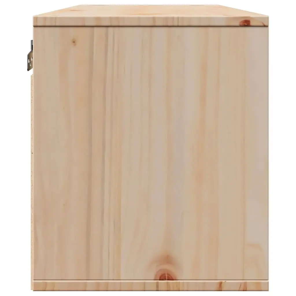 Brown Solid Pine Wood Wall Cabinets 2 pcs 45x30x35 cm