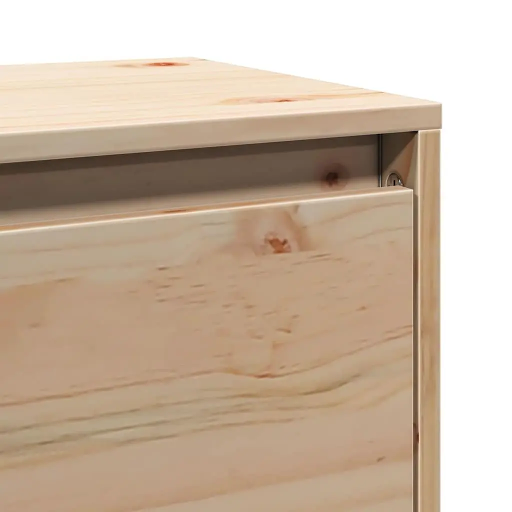 Brown Solid Pine Wood Wall Cabinets 2 pcs 45x30x35 cm