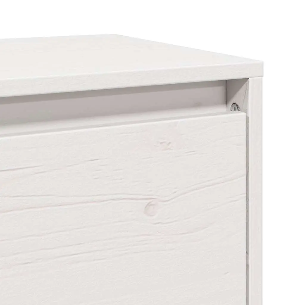 Wall Cabinets 2 pcs White 45x30x35 cm Solid Pine Wood Floating Storage Shelves