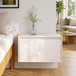 White Wall Cabinet Floating Shelving Unit for Home