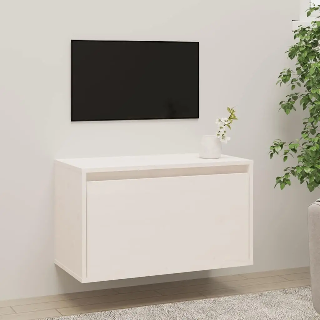 White Wall Cabinet Floating Shelving Unit for Home