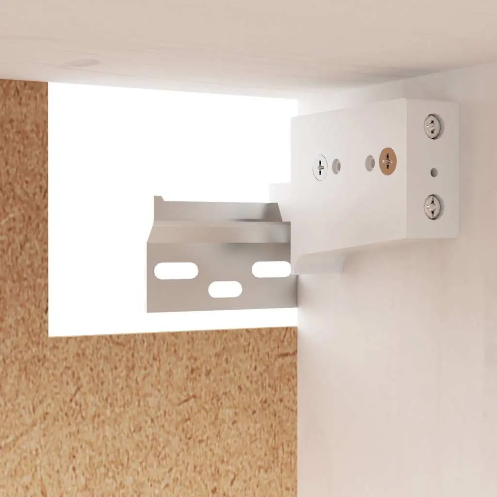 White Wall Cabinet Floating Shelving Unit for Home