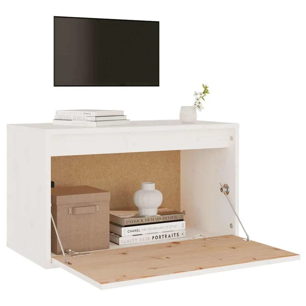 White Wall Cabinet Floating Shelving Unit for Home
