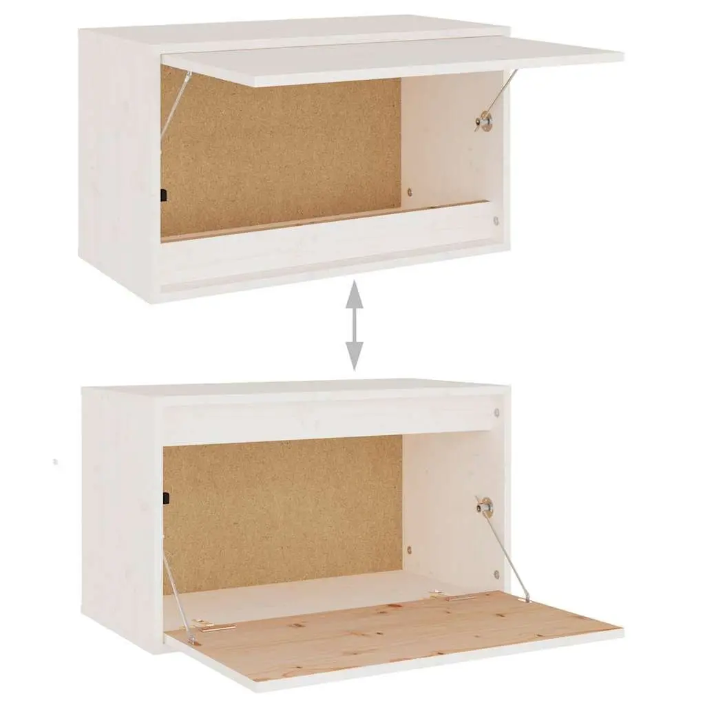 White Wall Cabinet Floating Shelving Unit for Home