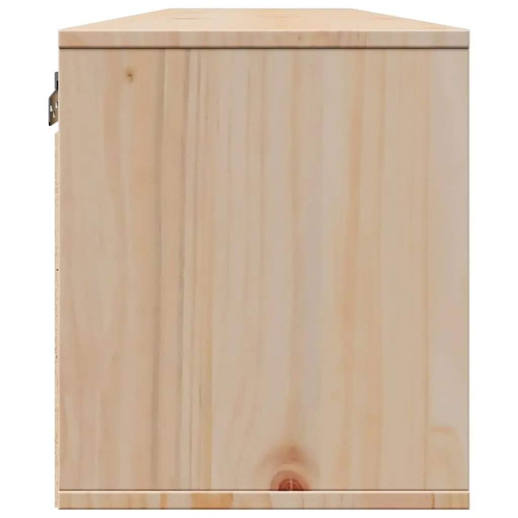Wall Cabinets 2 pcs 80x30x35 cm Solid Pine Wood Floating Storage Shelves Brown