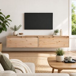 Floating Wall Cabinet 100x30x35 cm Brown Solid Pine