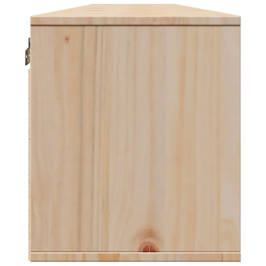 Floating Wall Cabinet 100x30x35 cm Brown Solid Pine
