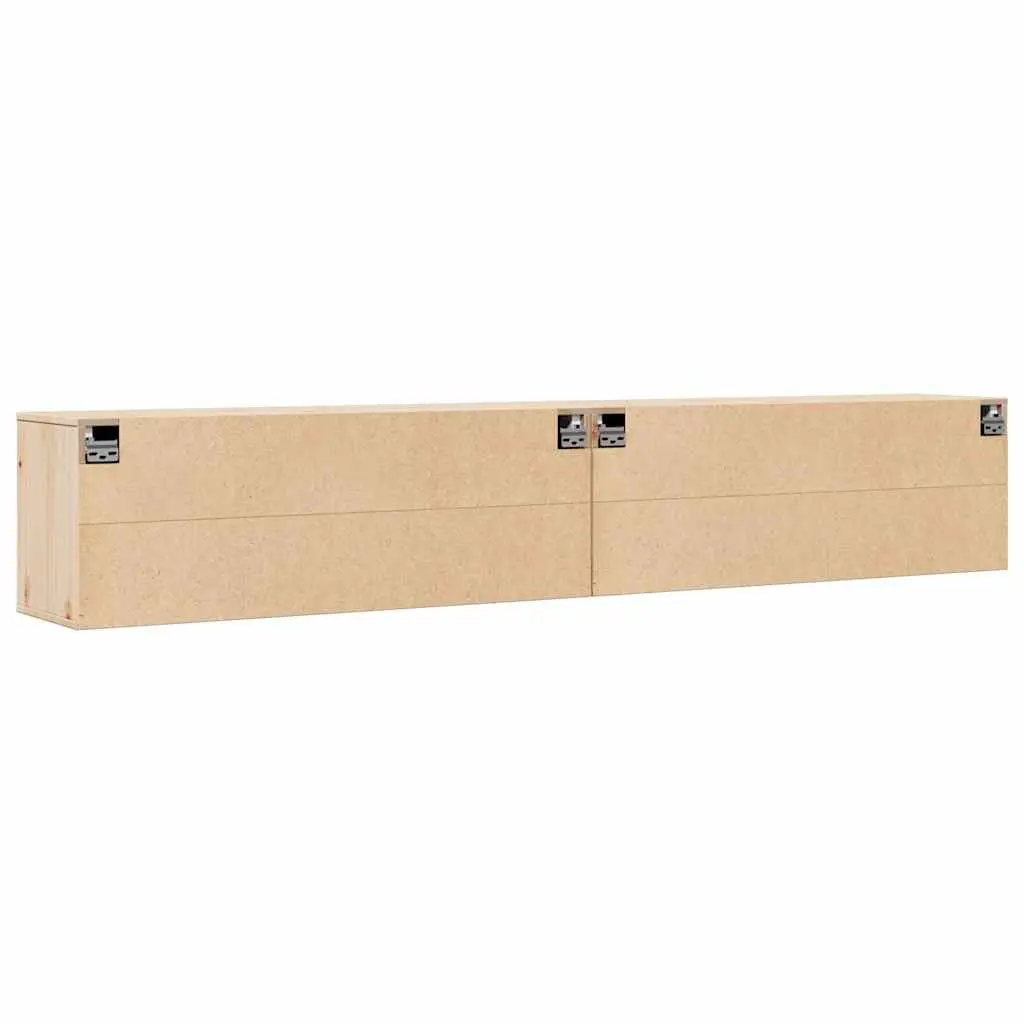 Floating Wall Cabinet 100x30x35 cm Brown Solid Pine