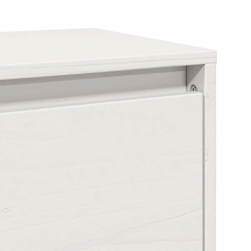 White Wooden Floating Wall Cabinet 100x30x35 cm