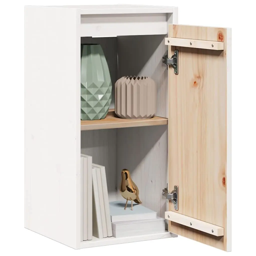 Floating Wall Cabinets 2 pcs White 30x30x60 cm Pine