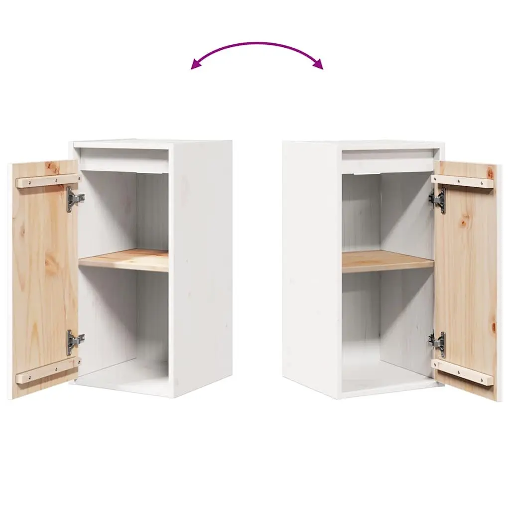 Floating Wall Cabinets 2 pcs White 30x30x60 cm Pine