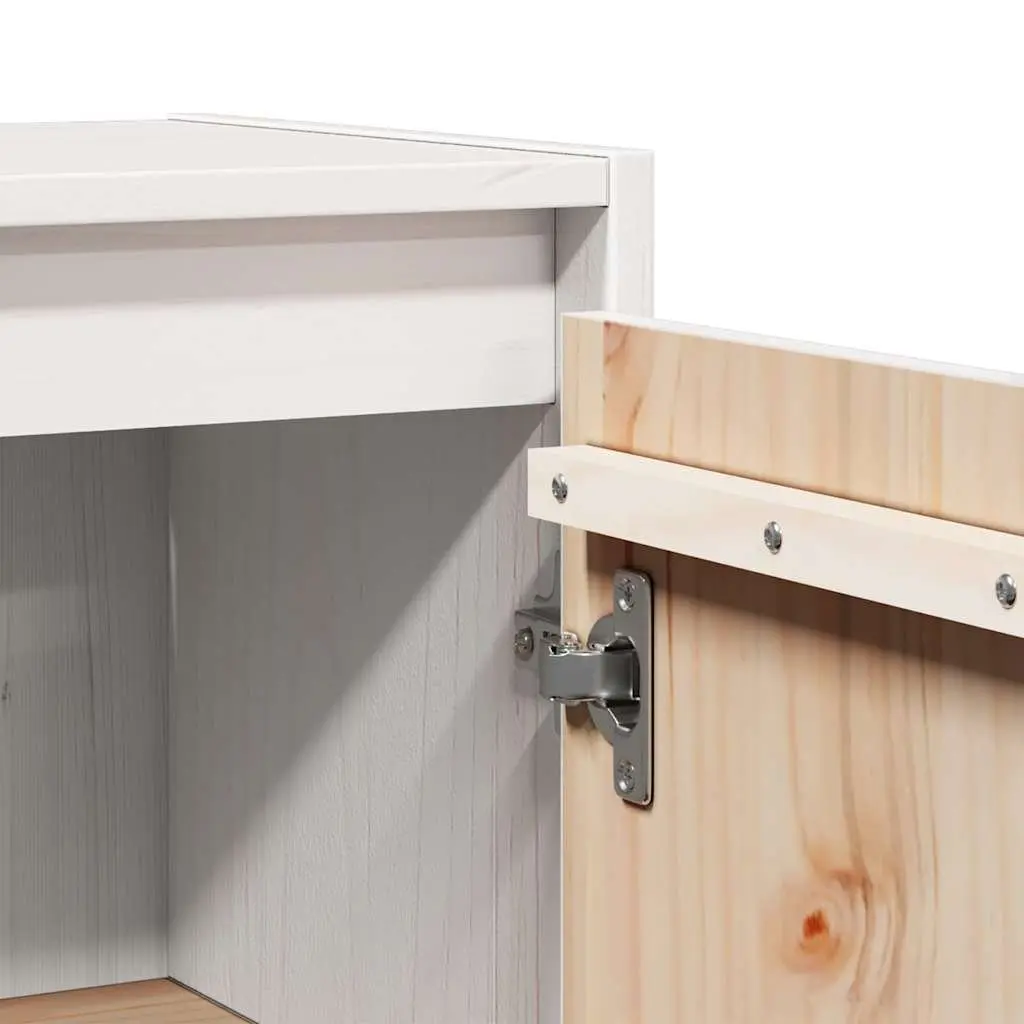 Floating Wall Cabinets 2 pcs White 30x30x60 cm Pine