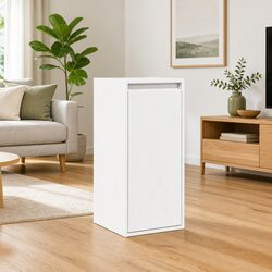 Elegant White Wall Cabinet 30x30x100 cm Storage Unit