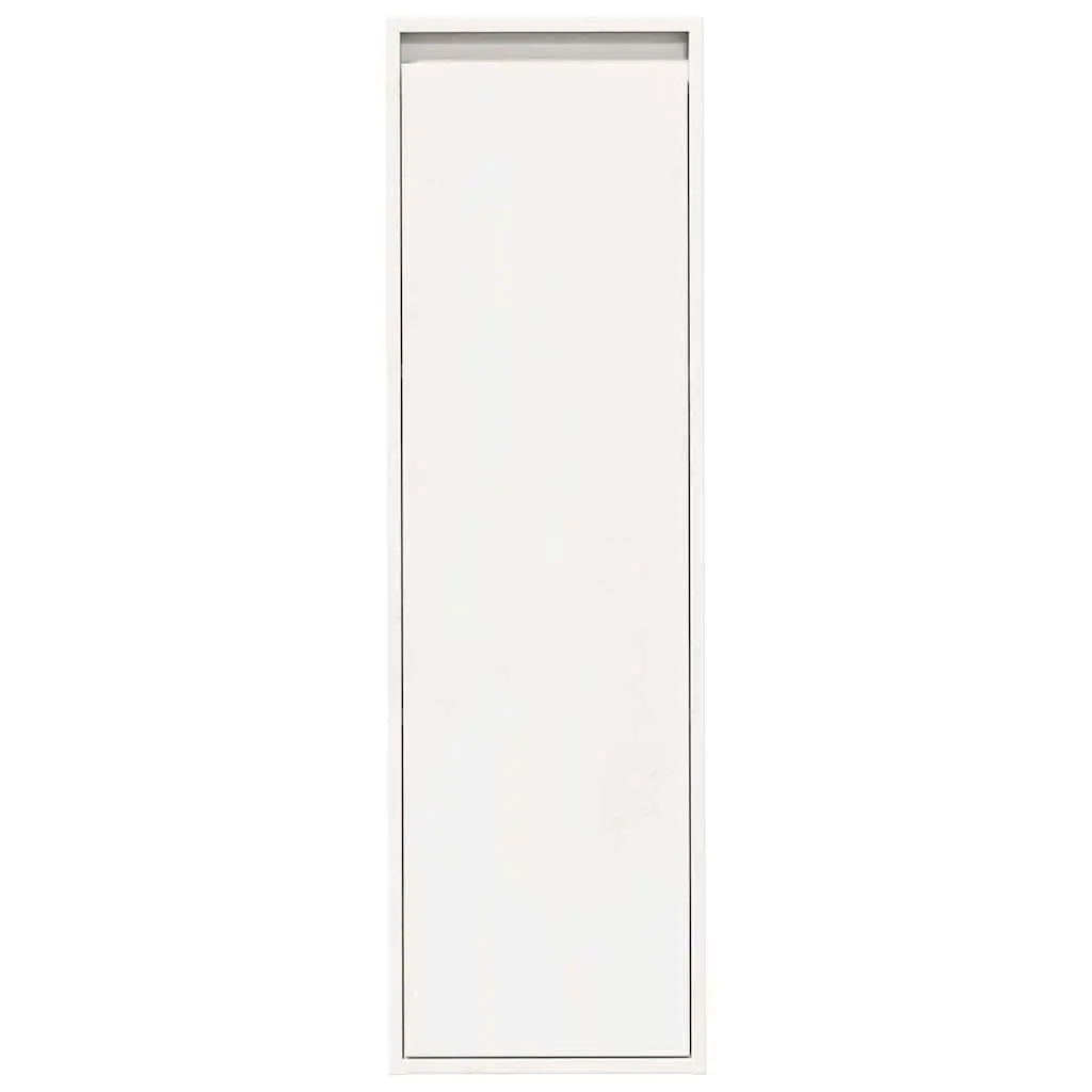Wall Cabinet White 30x30x100 cm Solid Pine Wood Hanging Storage Shelving Unit
