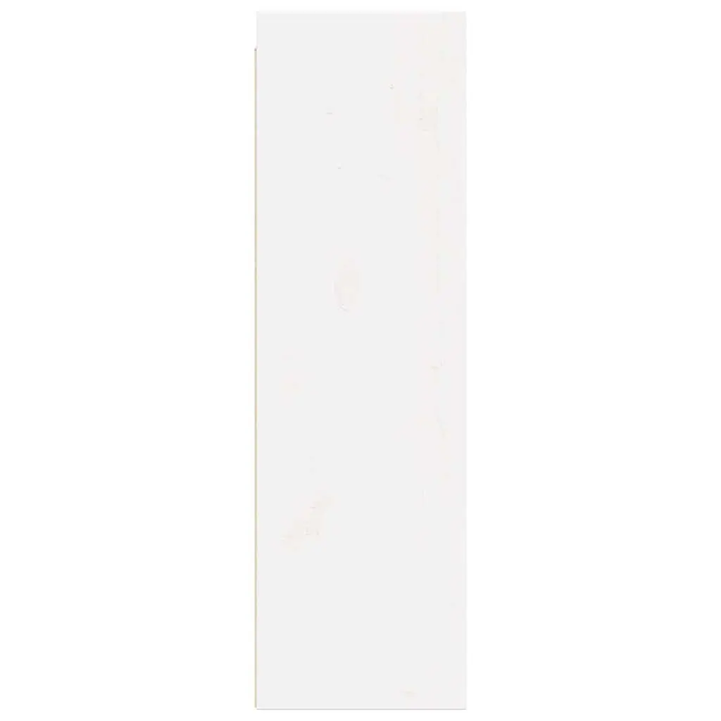 Wall Cabinet White 30x30x100 cm Solid Pine Wood Hanging Storage Shelving Unit