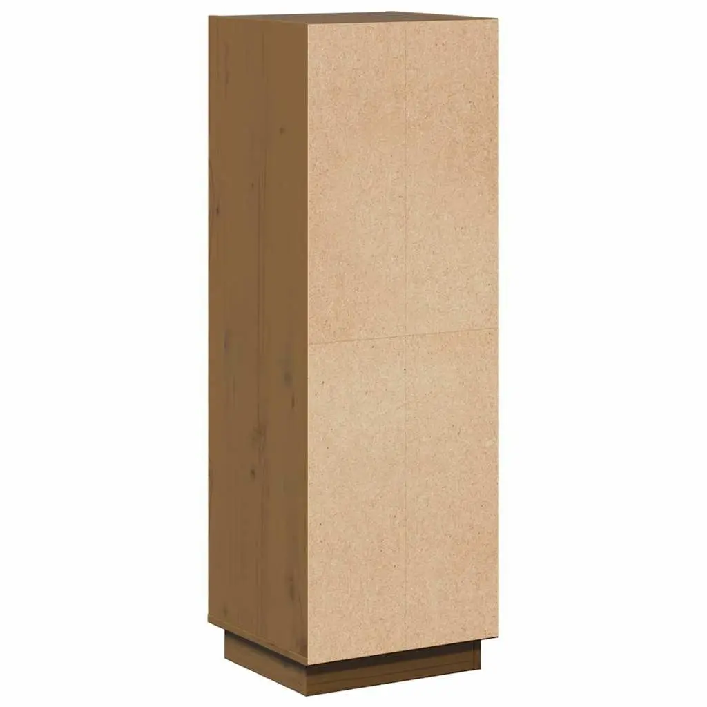 Highboard Solid Wood Brown Storage Cabinet 37W x 34D x 110H cm Pine Wood