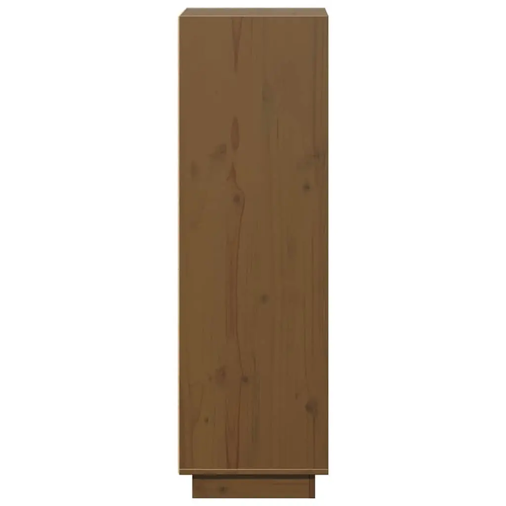 Highboard Solid Wood Brown Storage Cabinet 37W x 34D x 110H cm Pine Wood