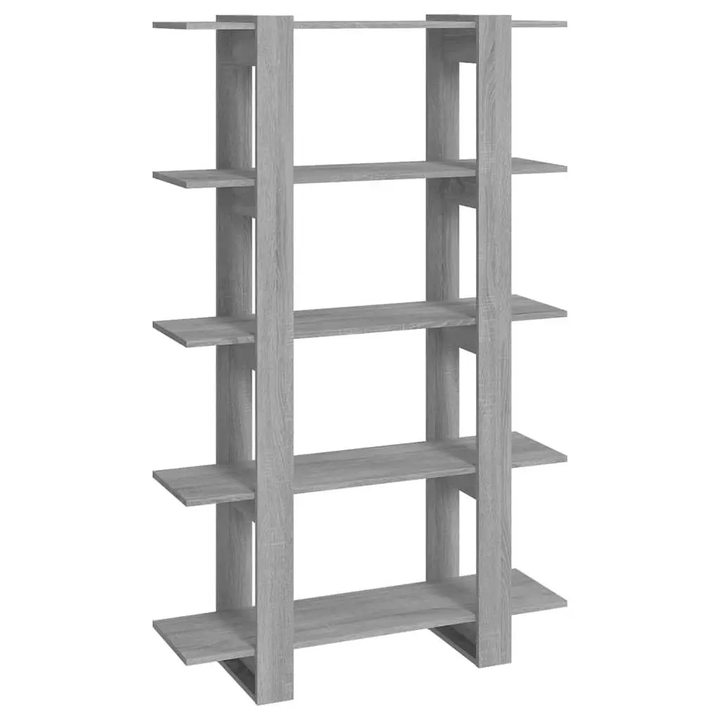 Book Cabinet Room Divider Grey Sonoma Shelving Unit Storage Organiser 100W x 30D x 160H cm