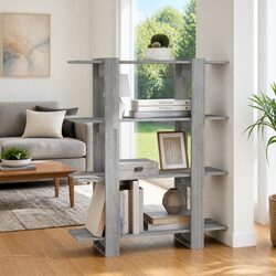 Grey Book Cabinet for Room Division and Storage