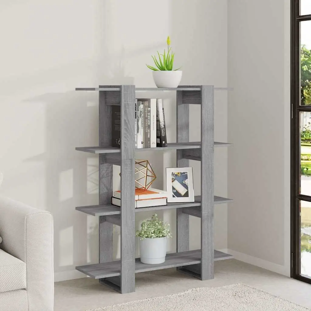 Book Cabinet Grey Shelving Unit Storage Organiser Room Divider