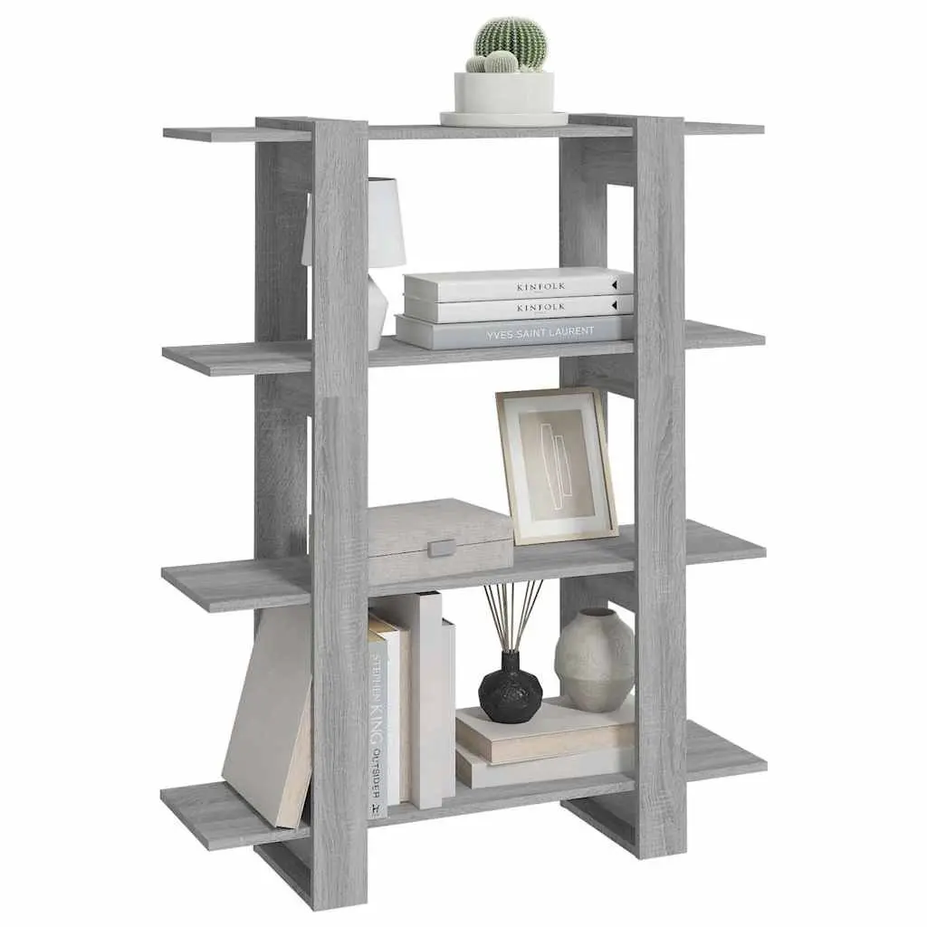 Book Cabinet Grey Shelving Unit Storage Organiser Room Divider