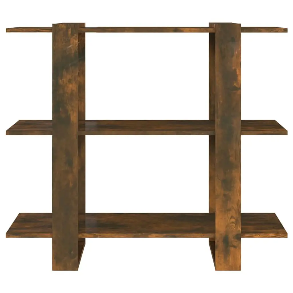 Book Cabinet Room Divider Brown Wooden Storage Shelving Unit