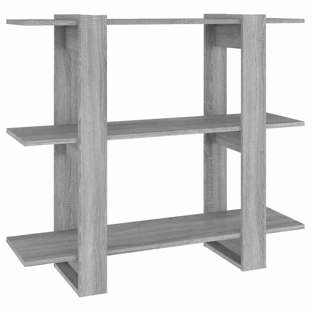 Grey Book Shelf Storage Cabinet Room Divider 100x30x87cm