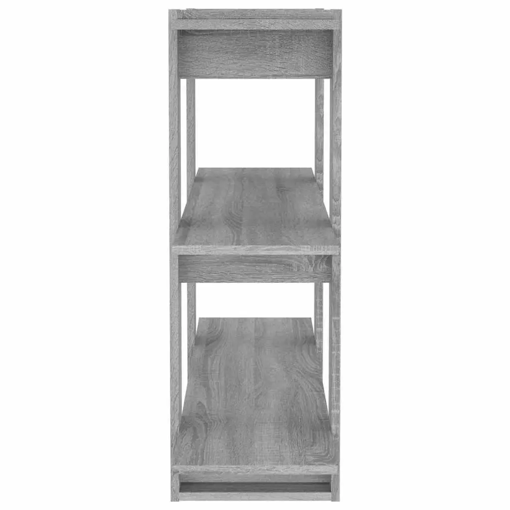 Grey Book Shelf Storage Cabinet Room Divider 100x30x87cm