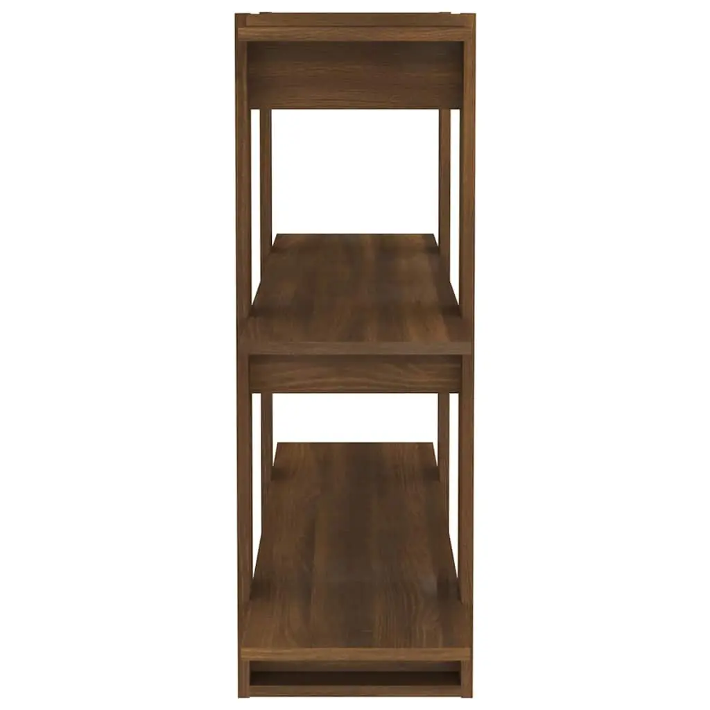 Brown Bookcase Room Divider 100x30x87cm Storage Shelf