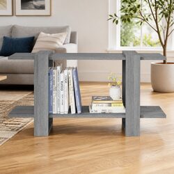 Grey Book Cabinet for Stylish Storage 100x30x51cm