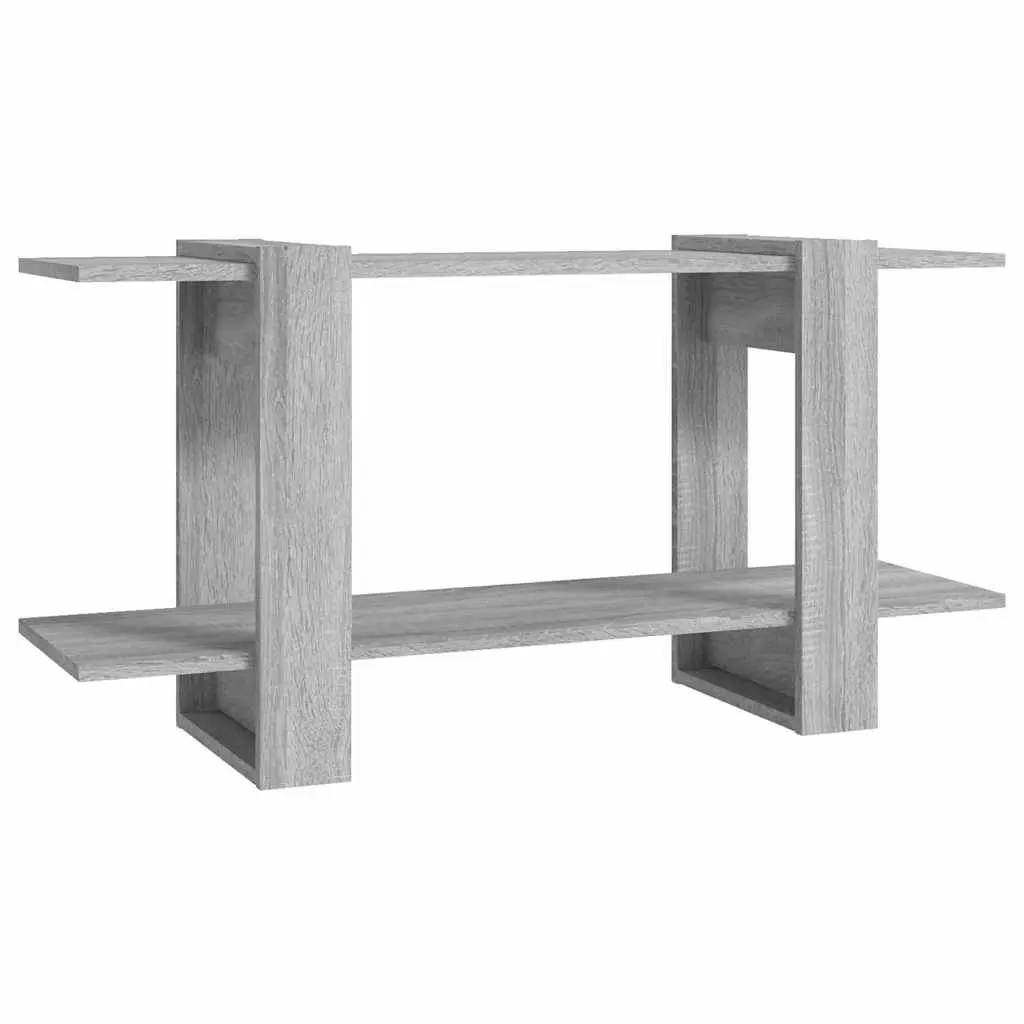 Book Cabinet Grey 100x30x51cm Engineered Wood Shelving Unit Storage Organiser Display Furniture