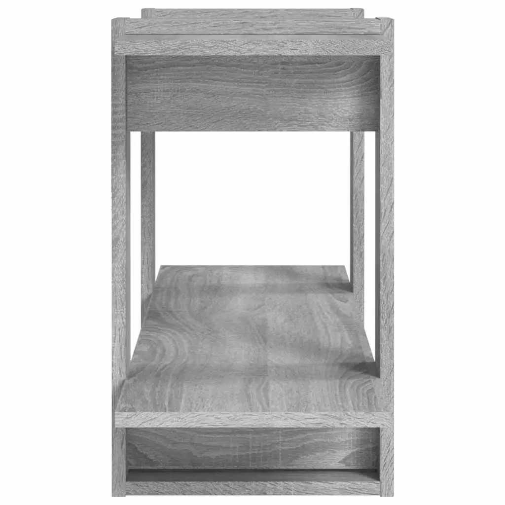 Book Cabinet Grey 100x30x51cm Engineered Wood Shelving Unit Storage Organiser Display Furniture
