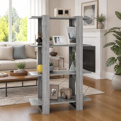 Grey Wooden Book Cabinet for Stylish Storage