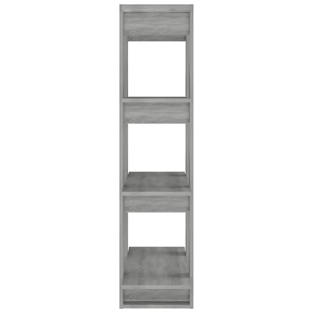 Book Cabinet Grey Wooden Shelving Unit Room Divider Storage Organiser 80 x 30 x 123.5 cm
