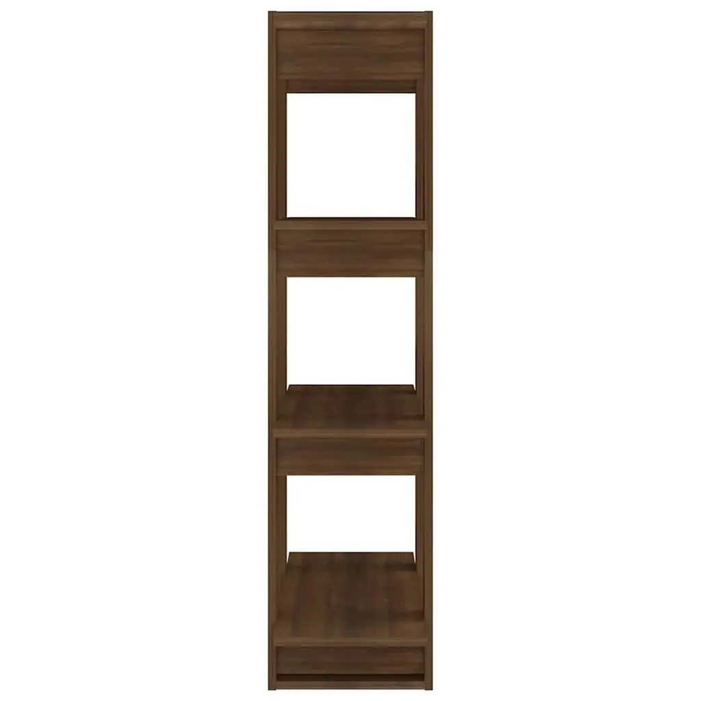Book Cabinet Room Divider Wooden Shelving Unit Brown Oak 80x30x123.5cm