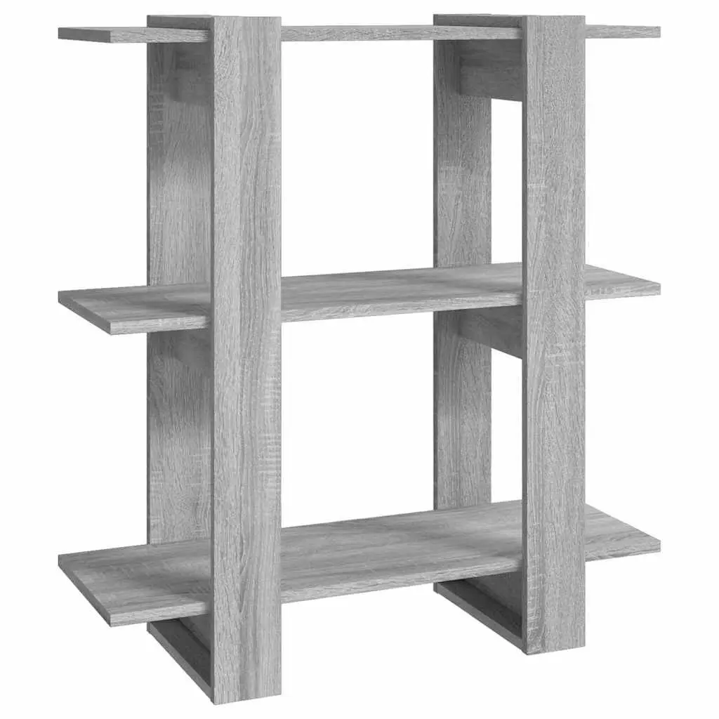 Book Cabinet Room Divider Grey 80x30x87cm Wooden Storage Organiser
