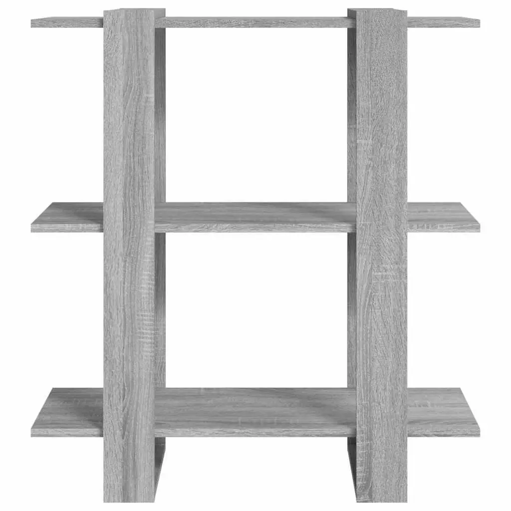 Book Cabinet Room Divider Grey 80x30x87cm Wooden Storage Organiser