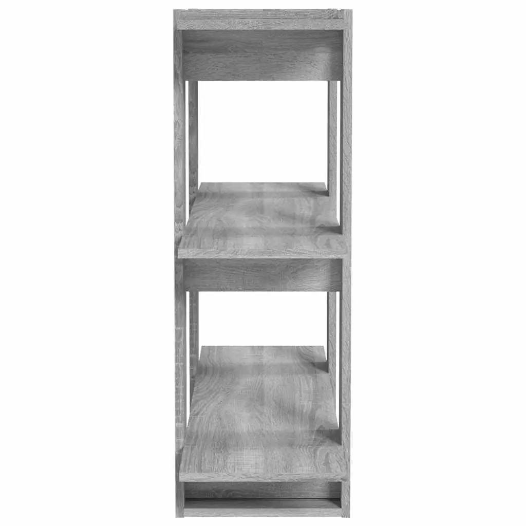 Book Cabinet Room Divider Grey 80x30x87cm Wooden Storage Organiser