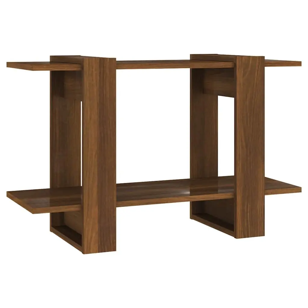 Brown Oak Book Storage Cabinet Room Divider Shelf 80cm x 30cm x 51cm